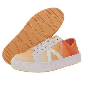 Anctuary Dash Lace-up Sneakers Women's Shoes In Sunset Ombre Fabric